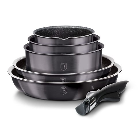 ZESTAW GARNKÓW Z POWŁ. GRANITOWĄ 12 EL. CLICK & COOK BERLINGER HAUS Carbon Pro BH-6910 ZESTAW GARNKÓW Z POWŁ. GRANITOWĄ 12 EL. CLICK & COOK BERLINGER HAUS Carbon Pro BH-6910