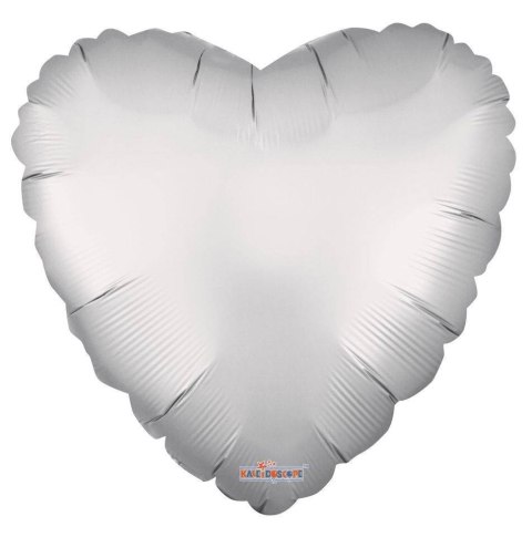 Balon Foliowy Serce, Srebrny Mat, 46 cm Kaleidoscope