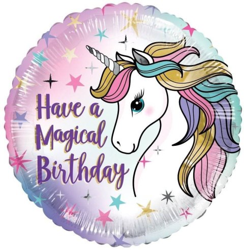 EKO Balon Foliowy Unicorn Have a Magical Birthday, 46 cm Kaleidoscope EKO Balon Foliowy Unicorn Have a Magical Birthday, 46 cm Kaleidoscope