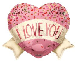 EKO Balon Foliowy serce I love you, 46 cm Kaleidoscope