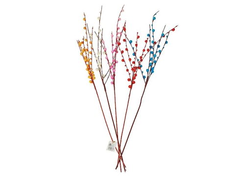 Gałązka 5szt ozdobna bazie dł.110cm mix kolorów Gałązka 5szt ozdobna bazie dł.110cm mix kolorów