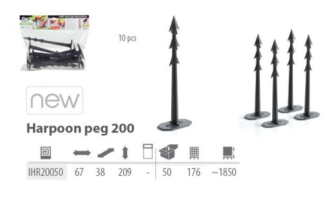 Szpilka do agrowłókniny HARPOON PEG 200 67x38x209mm 50szt. Szpilka do agrowłókniny HARPOON PEG 200 67x38x209mm 50szt.