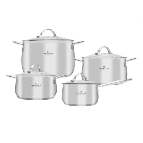 ZWIEGER PRACTI PLUS Komplet 4 garnków 24/20/18/16cm indukcja ZWIEGER PRACTI PLUS Komplet 4 garnków 24/20/18/16cm indukcja