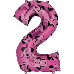 Balon Foliowy Cyfra 2 Myszka Minnie 66 cm Amscan / Anagram