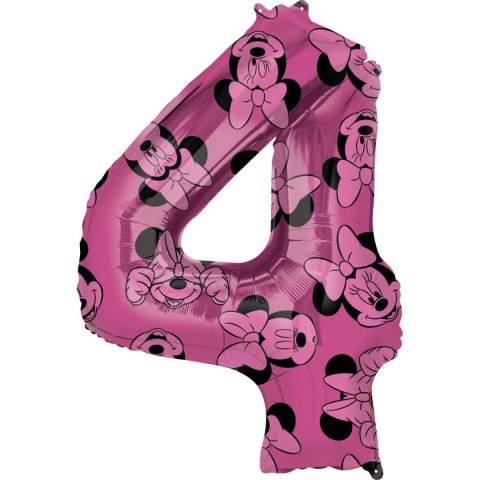 Balon Foliowy Cyfra 4 Myszka Minnie 66 cm Amscan / Anagram Balon Foliowy Cyfra 4 Myszka Minnie 66 cm Amscan / Anagram