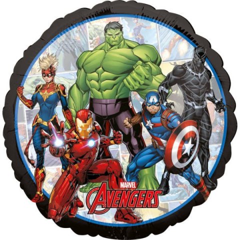 Balon Foliowy okrągły Marvel Avengers 43 cm Amscan / Anagram Balon Foliowy okrągły Marvel Avengers 43 cm Amscan / Anagram