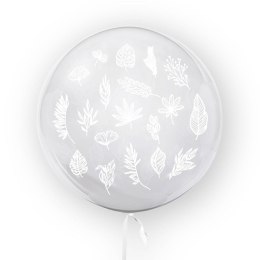 Balon przezroczysty Liście, 45cm Tuban