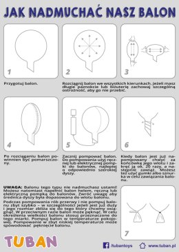 Balon przezroczysty z nadrukiem Kocham Cię, różowy 45cm Tuban