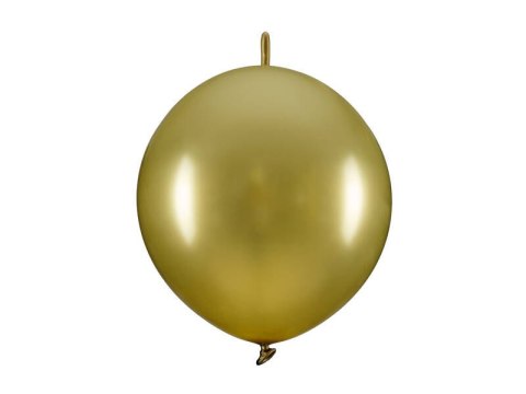 Balony E-Link złote z łącznikiem, 33cm, 20 szt. Partydeco Balony E-Link złote z łącznikiem, 33cm, 20 szt. Partydeco