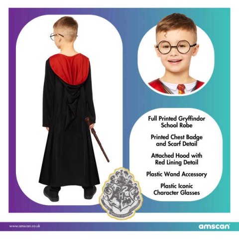Strój, Kostium przebranie Harry Potter Deluxe 4-6 lat Amscan / Anagram Strój, Kostium przebranie Harry Potter Deluxe 4-6 lat Amscan / Anagram