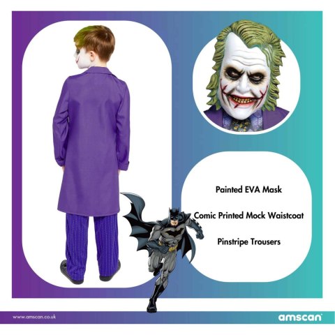 Strój, Kostium przebranie Joker 8-10 lat Amscan / Anagram Strój, Kostium przebranie Joker 8-10 lat Amscan / Anagram