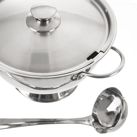 Waza na zupę stalowa z pokrywą 4,5 l Waza na zupę stalowa z pokrywą 4,5 l