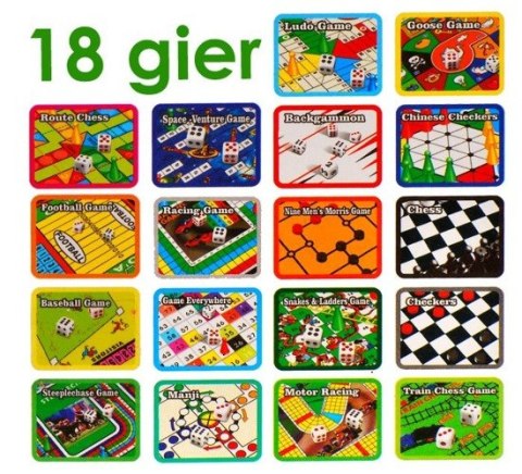 Zestaw gier 18 w1 gra planszowa szachy | GR0081 Zestaw gier 18 w1 gra planszowa szachy | GR0081