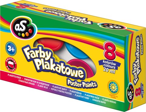Farby plakatowe 8 kolorów Astra Farby plakatowe 8 kolorów Astra