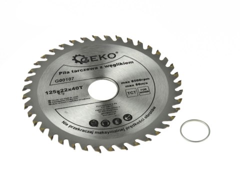 Tarcza do drewna 125 x 22 x 40T G00107 Tarcza do drewna 125 x 22 x 40T G00107