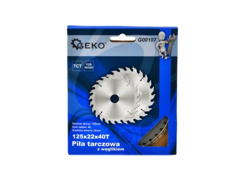 Tarcza do drewna 125 x 22 x 40T G00107 Tarcza do drewna 125 x 22 x 40T G00107