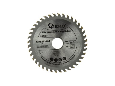 Tarcza do drewna 125 x 22 x 40T G00107 Tarcza do drewna 125 x 22 x 40T G00107
