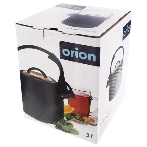 Czajnik na Gaz Indukcja z Gwizdkiem Pokrywką Czarny Solidny Trwały ORION 3L Czajnik na Gaz Indukcja z Gwizdkiem Pokrywką Czarny Solidny Trwały ORION 3L