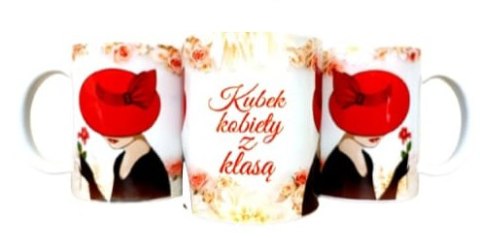 Kubek w kartoniku z nadrukiem dookoła Kobieta z klasą DK9 Kubek w kartoniku z nadrukiem dookoła Kobieta z klasą DK9