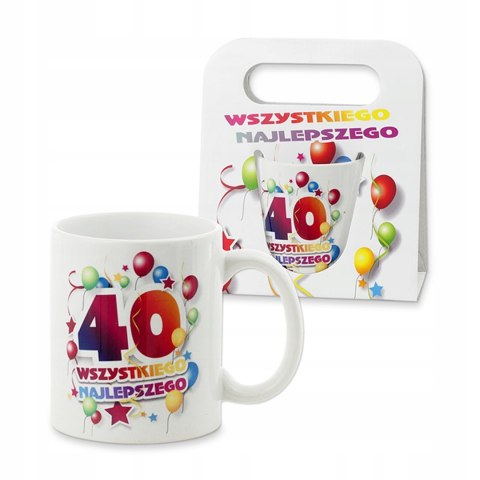 Kubek w torebce Wszystkiego najlepszego ''40'' Kubek w torebce Wszystkiego najlepszego ''40''
