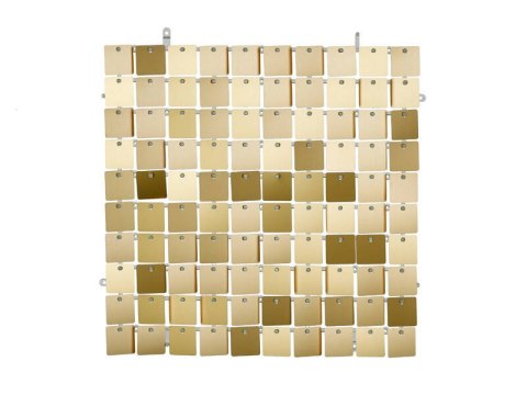 Panel cekinowy, kwadraty, cekiny, jasny złoty, 30x30cm Partydeco Panel cekinowy, kwadraty, cekiny, jasny złoty, 30x30cm Partydeco