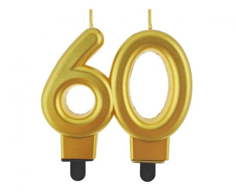 Świeczka B&C cyferka 60, metalik złota, 8.0 cm PF-SCZ60 Świeczka B&C cyferka 60, metalik złota, 8.0 cm PF-SCZ60