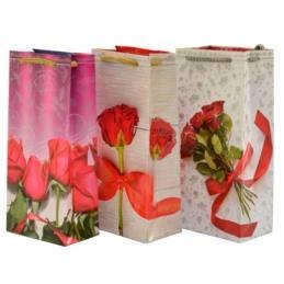 Torebki ozdobne 10szt. T-7L Czerwone róże 10 x 22 x 6 cm Torebki ozdobne 10szt. T-7L Czerwone róże 10 x 22 x 6 cm