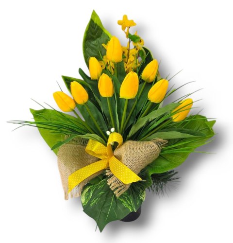 WIOSENNY BUKIET WKŁAD DO WAZONU TULIPANY KWIATY NA CMENTARZ GRÓB POMNIK WIOSENNY BUKIET WKŁAD DO WAZONU TULIPANY KWIATY NA CMENTARZ GRÓB POMNIK