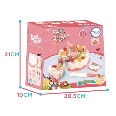 WOOPIE Tort Urodzinowy do Krojenia Świeczki Owoce 40 el. WOOPIE Tort Urodzinowy do Krojenia Świeczki Owoce 40 el.