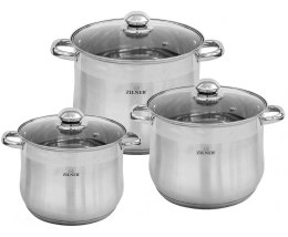 ZESTAW 3 GARNKÓW GASTRONOMICZNYCH 7 9 11L ZILNER ZL-7350