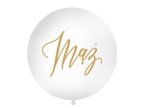 Balon Gigant 1 m, Mąż, biały Partydeco Balon Gigant 1 m, Mąż, biały Partydeco