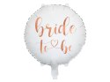 Balon foliowy Bride to be, rose gold 45 cm Partydeco