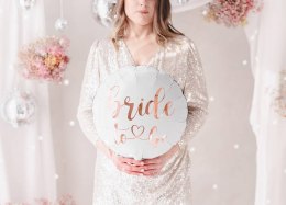Balon foliowy Bride to be, rose gold 45 cm Partydeco
