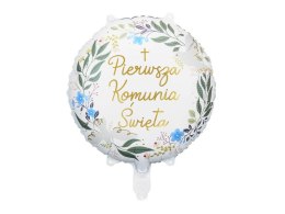 Balon foliowy ''Pierwsza Komunia Święta'', 45 cm Partydeco