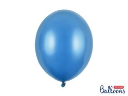 Balony Strong, Metaliczne Granatowe Niebieskie 30cm, 100 szt. Partydeco