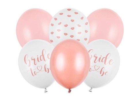 Balony lateksowe Bride to be na Wieczór Panieński 30cm, 6 szt. Partydeco Balony lateksowe Bride to be na Wieczór Panieński 30cm, 6 szt. Partydeco