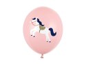 Balony lateksowe Konik, Pastelowe Różowe 30cm, 6 sztuk Partydeco