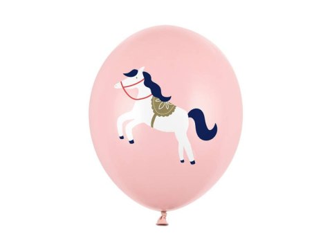 Balony lateksowe Konik, Pastelowe Różowe 30cm, 6 sztuk Partydeco Balony lateksowe Konik, Pastelowe Różowe 30cm, 6 sztuk Partydeco