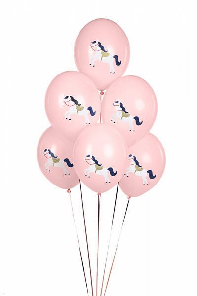 Balony lateksowe Konik, Pastelowe Różowe 30cm, 6 sztuk Partydeco Balony lateksowe Konik, Pastelowe Różowe 30cm, 6 sztuk Partydeco