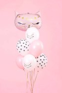 Balony lateksowe Kotek, Pastel Białe 30cm, 50 sztuk Partydeco