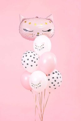 Balony lateksowe Kotek, Pastel Białe 30cm, 50 sztuk Partydeco