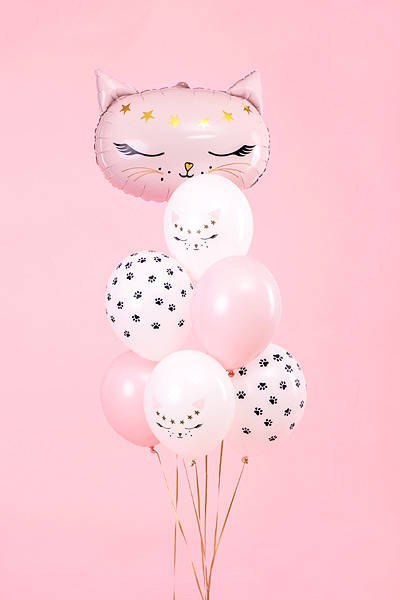 Balony lateksowe Kotek, Pastel Białe 30cm, 50 sztuk Partydeco Balony lateksowe Kotek, Pastel Białe 30cm, 50 sztuk Partydeco