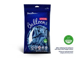 Balony lateksowe Strong, Chabrowe, Metallic Cornflower Blue, 30cm, 100 szt. Partydeco