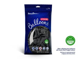 Balony lateksowe Strong, Ciemno Szare, Pastel Grey, 30cm, 100 szt. Partydeco