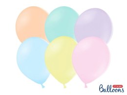 Balony lateksowe Strong, Kolorowe, Pastel Mix, 12cm, 100 szt. Partydeco