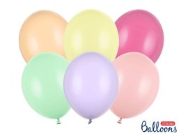 Balony lateksowe Strong, Kolorowe, Pastel Mix, 12cm, 100 szt. Partydeco