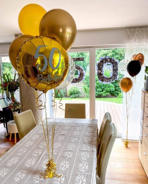 Ciężarek do Balonów, foliowy, złoty Partydeco Ciężarek do Balonów, foliowy, złoty Partydeco
