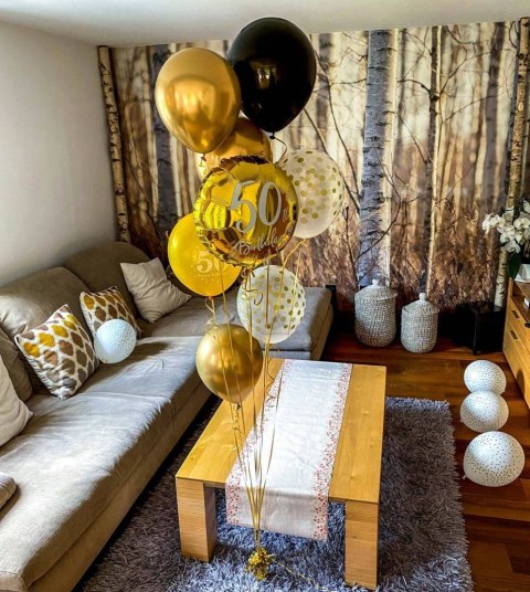 Ciężarek do Balonów, foliowy, złoty Partydeco Ciężarek do Balonów, foliowy, złoty Partydeco