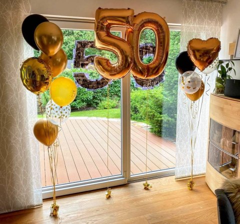 Ciężarek do Balonów, foliowy, złoty Partydeco Ciężarek do Balonów, foliowy, złoty Partydeco