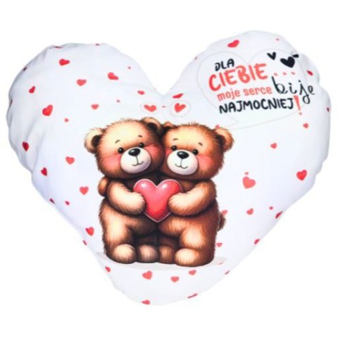 Poduszka serce 40 x 40 cm Dla Ciebie moje serce bije najmocniej - 3349WAL1 Poduszka serce 40 x 40 cm Dla Ciebie moje serce bije najmocniej - 3349WAL1
